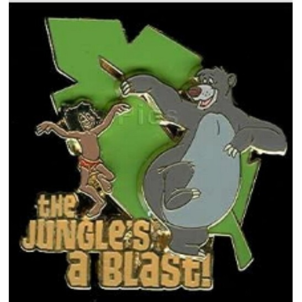 Disney Pin Mowgli and Baloo Jungle Book Slider LR 57408 DS The Jungle's a Blast